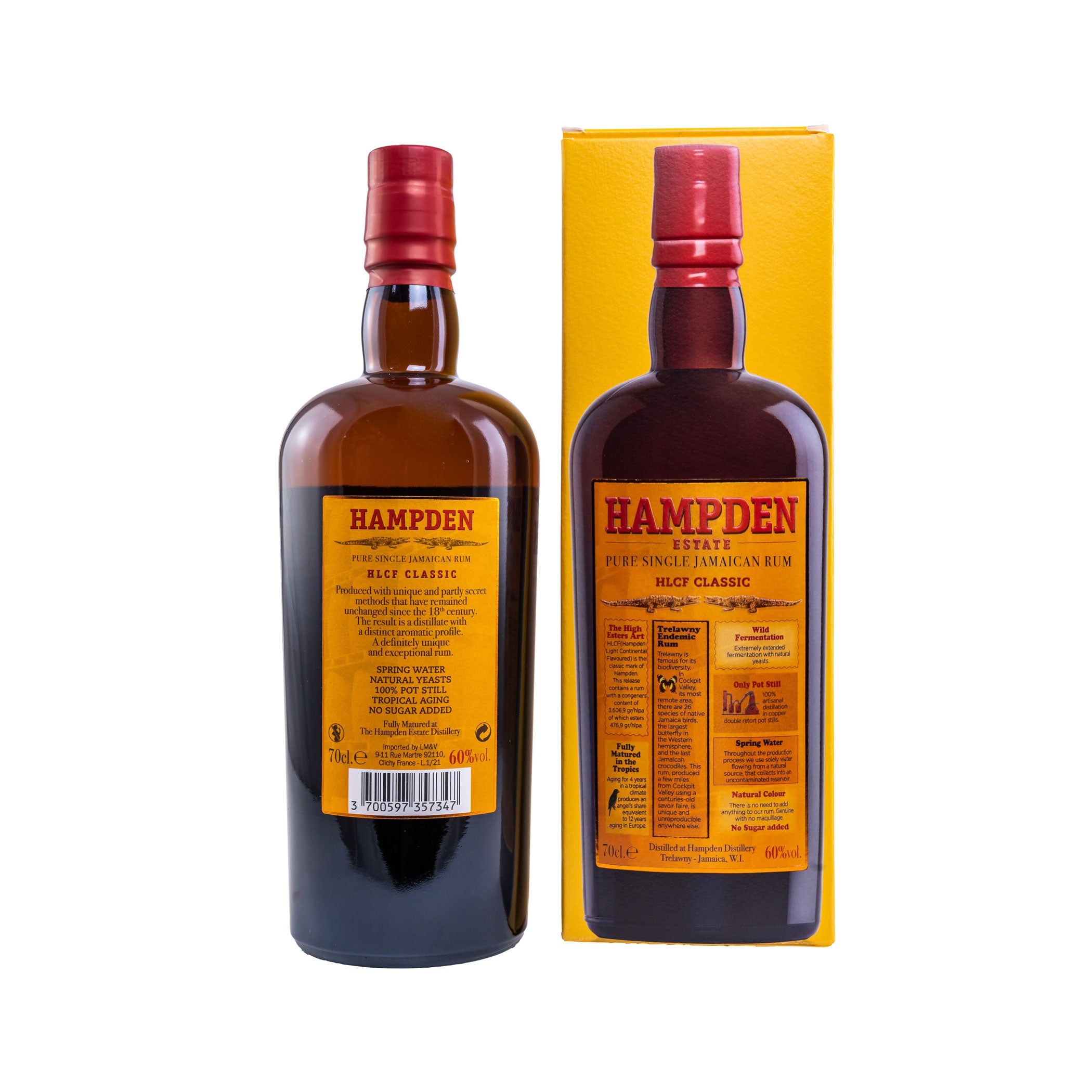 HAMPDEN HLCF Classic - Pure Single Jamaican Rum 60%