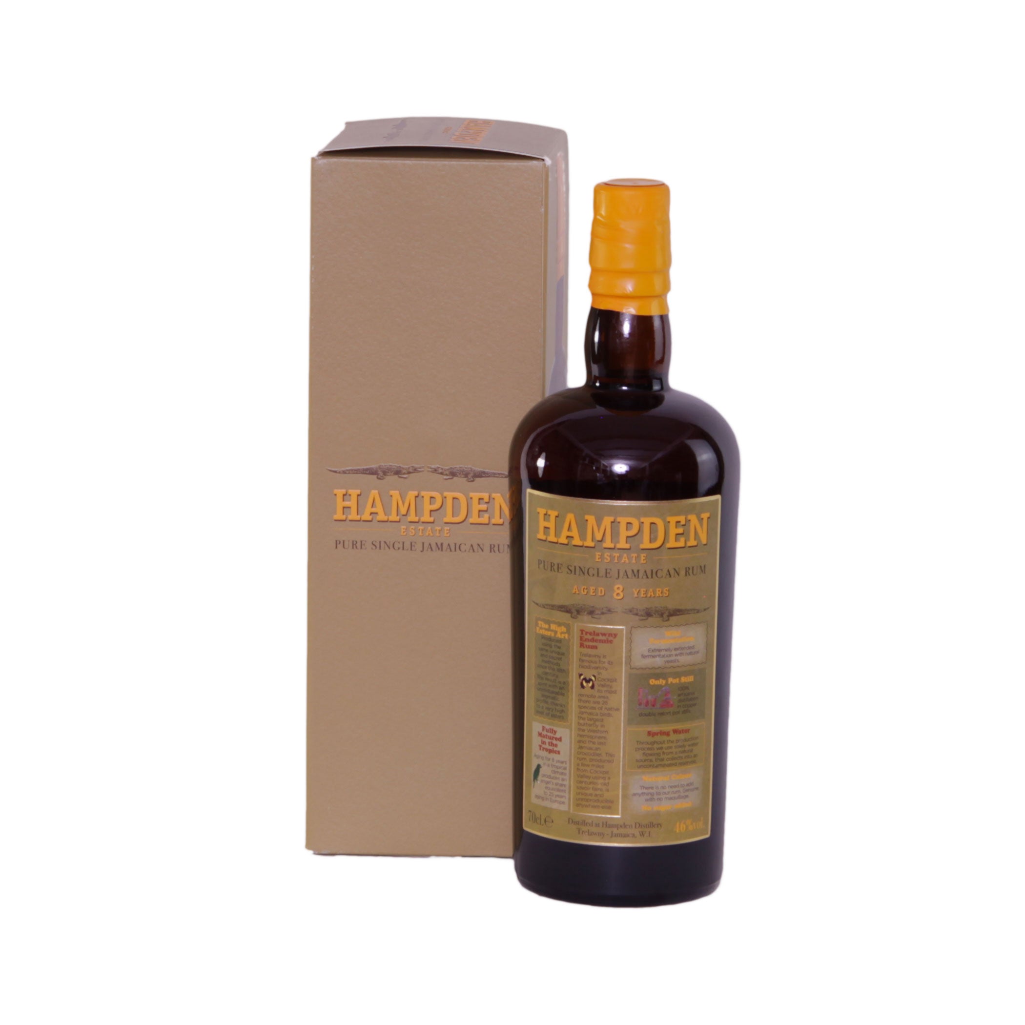 HAMPDEN 8 Years Old - Pure Single Jamaican Rum 46%