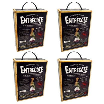 Bag-in-Box - ENTRECOTE - Merlot Cabernet Syrah - Rotwein - 3L