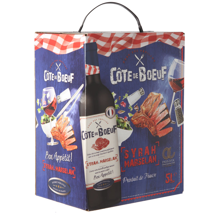Syrah-Marselan Rotwein trocken Bag-in-Box - Côte de Boeuf - Pays d&