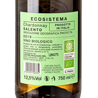 2019 Ecosistema Chardonnay Salento IGT BIO - Paolo Leo (trocken)