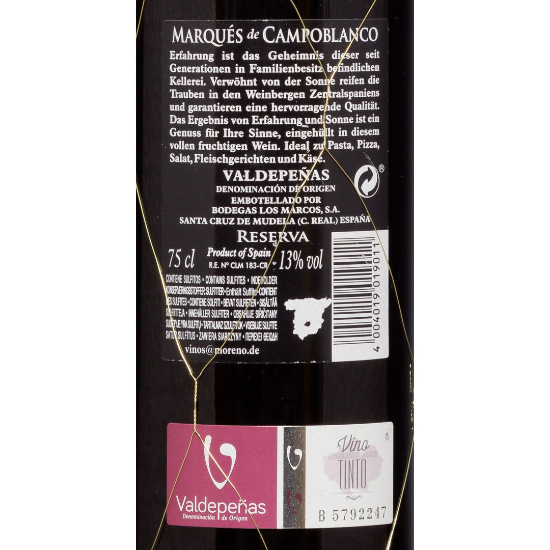 2008er Marqués de Campoblanco Reserva, Spanien - Bodegas Los Marcos