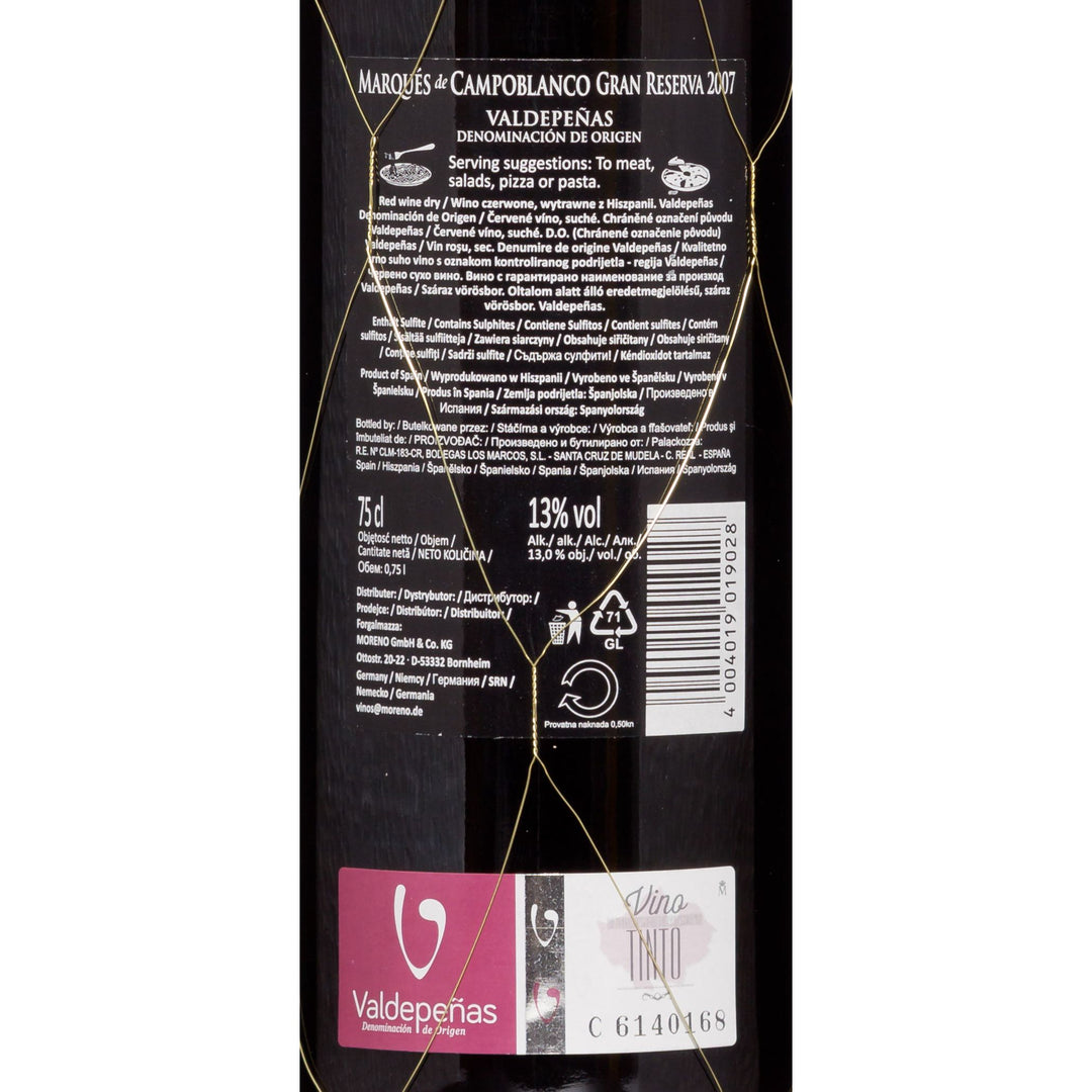 2007 Marqués de Campoblanco Gran Reserva, Spain - Bodegas Los Marcos