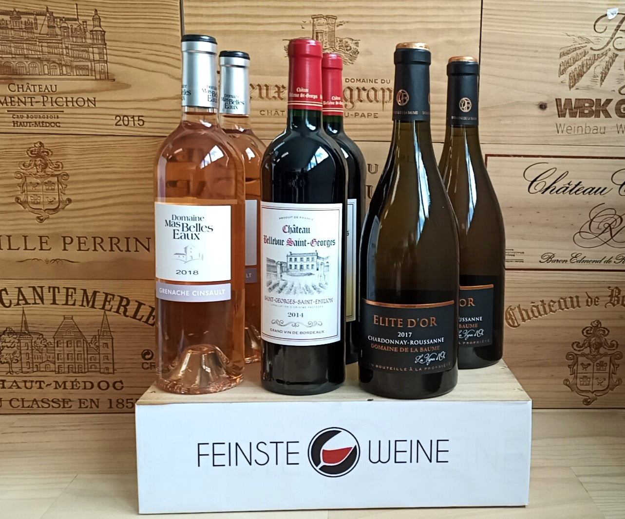 Feinste Weine - Weinselektion 6er Frankreich - Bordeaux / Pays d'Oc