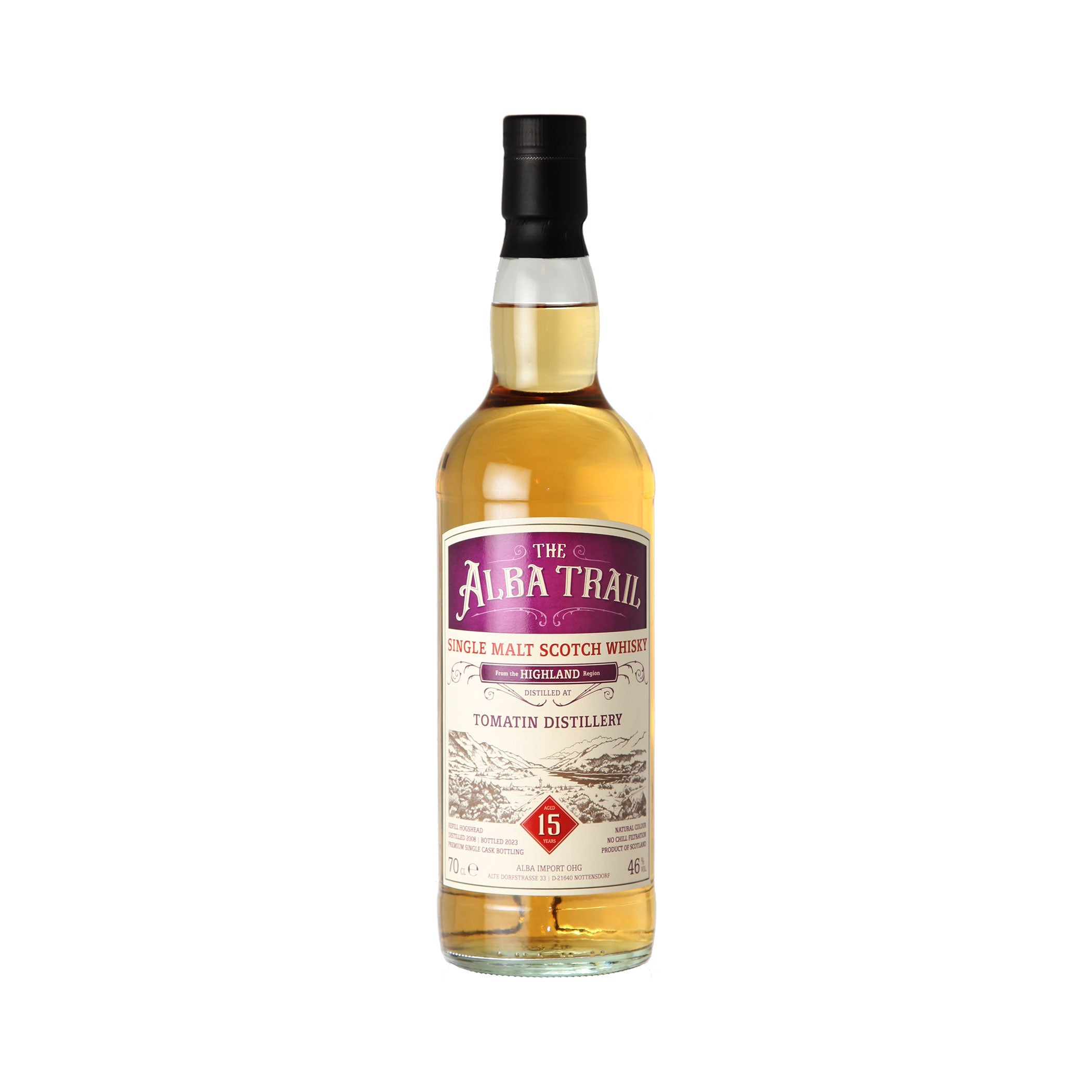 Tomatin 2008/2023 15 Jahre - Refill Hogshead - Highland Single Malt Scotch Whisky - The Alba Trail