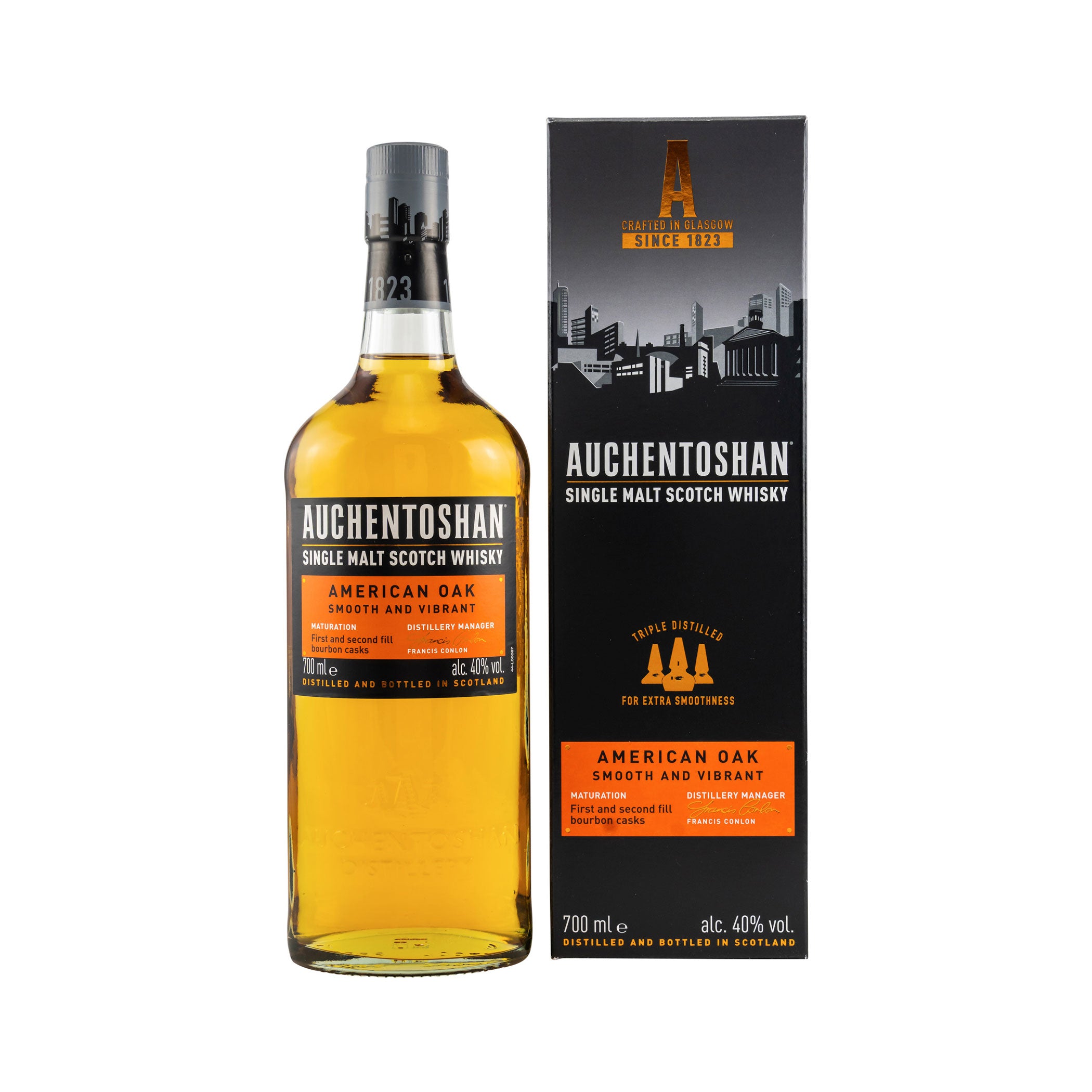 Auchentoshan American Oak Lowland triple-distilled Single Malt Whisky