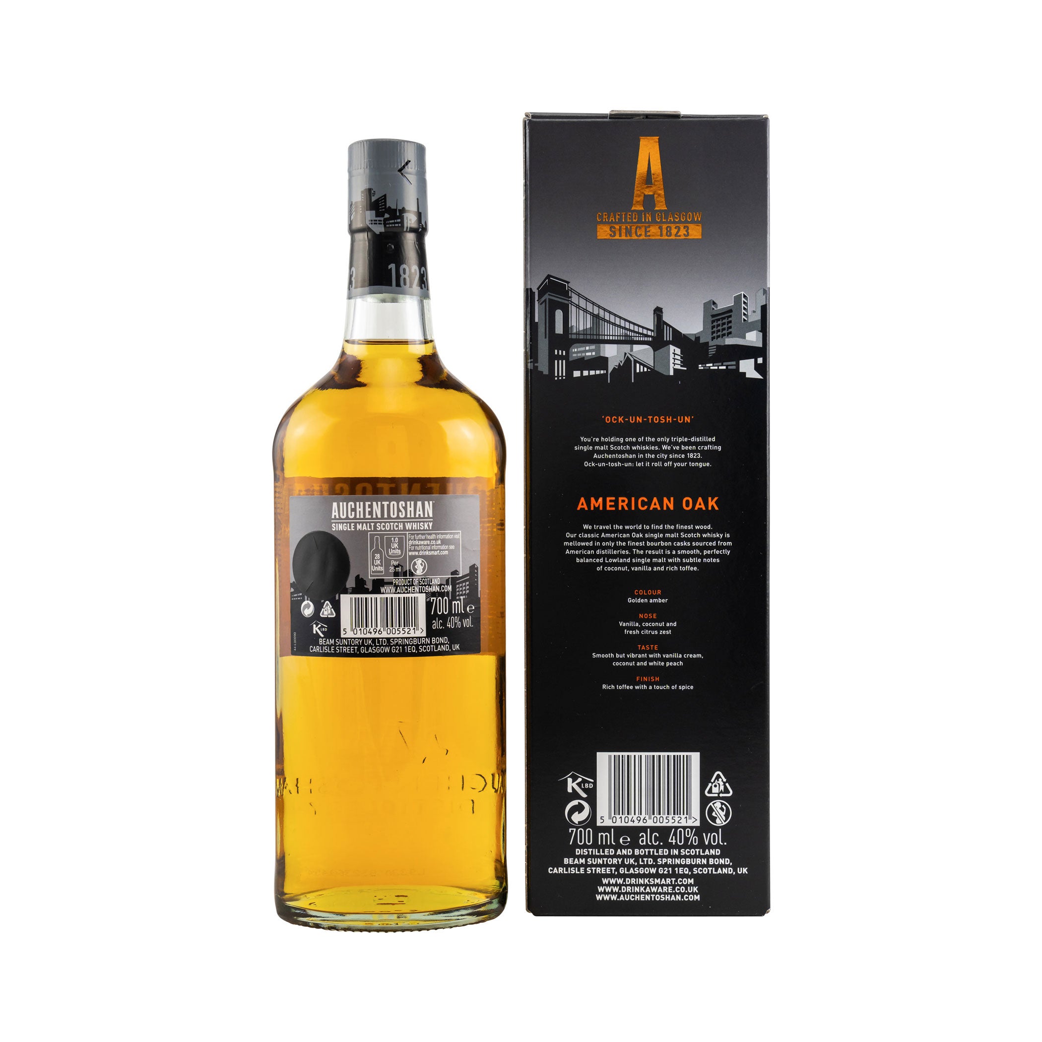 Auchentoshan American Oak Lowland triple-distilled Single Malt Whisky