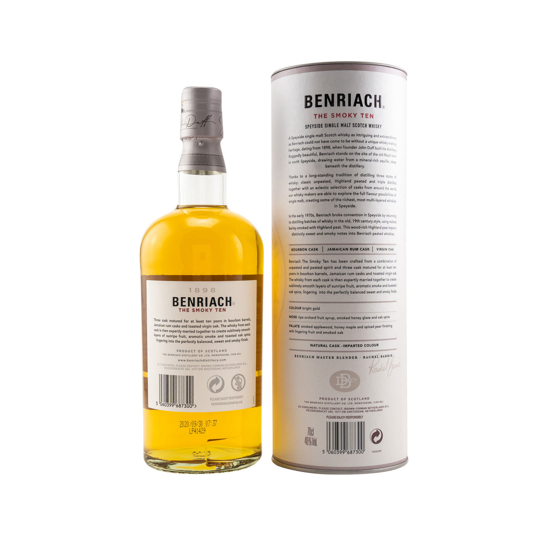 BenRiach 10 Year Old Smokey Ten 46% Speyside Single Malt
