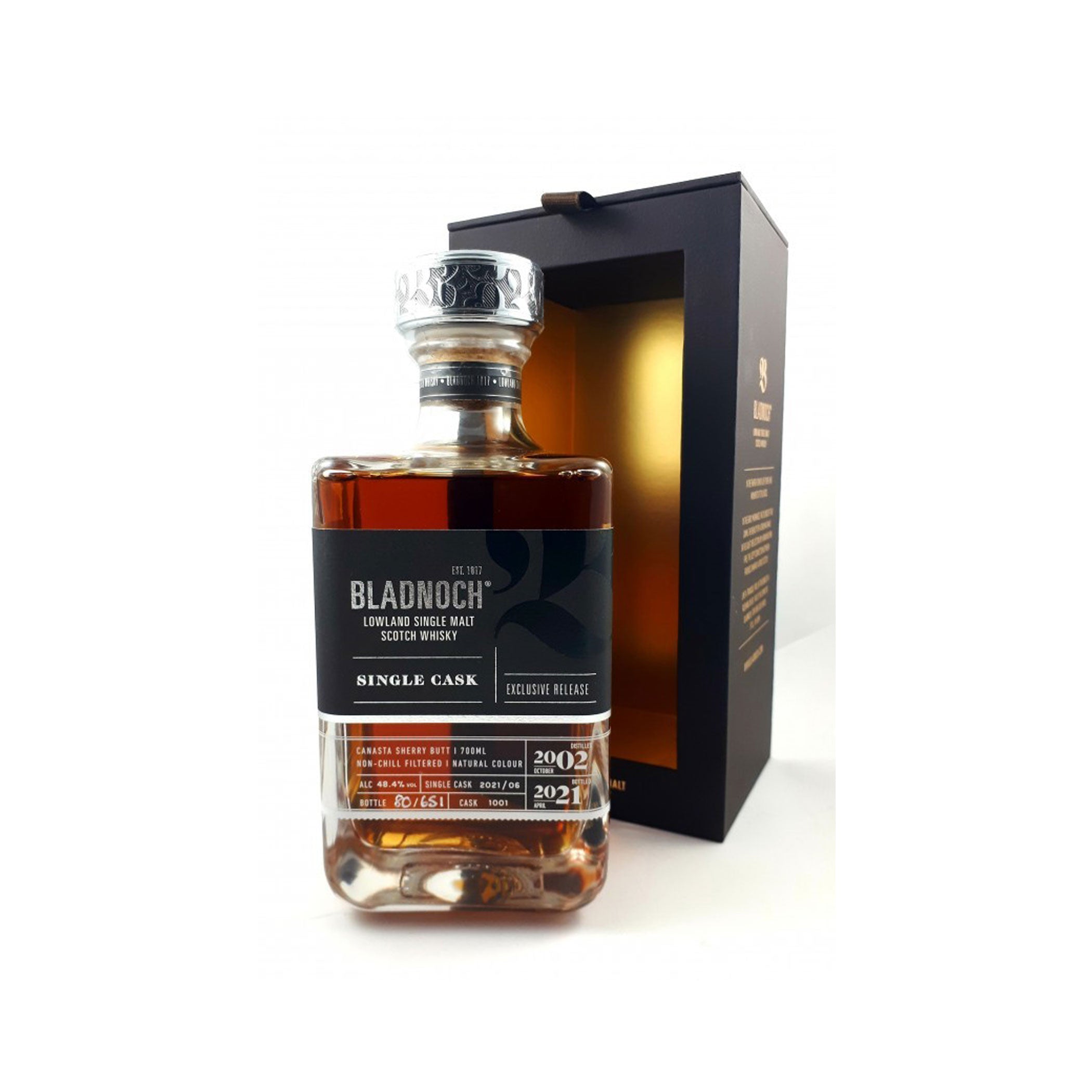 BLADNOCH Single Cask Canasta Sherry Butt No. 1001 10/2002 – 04/2021