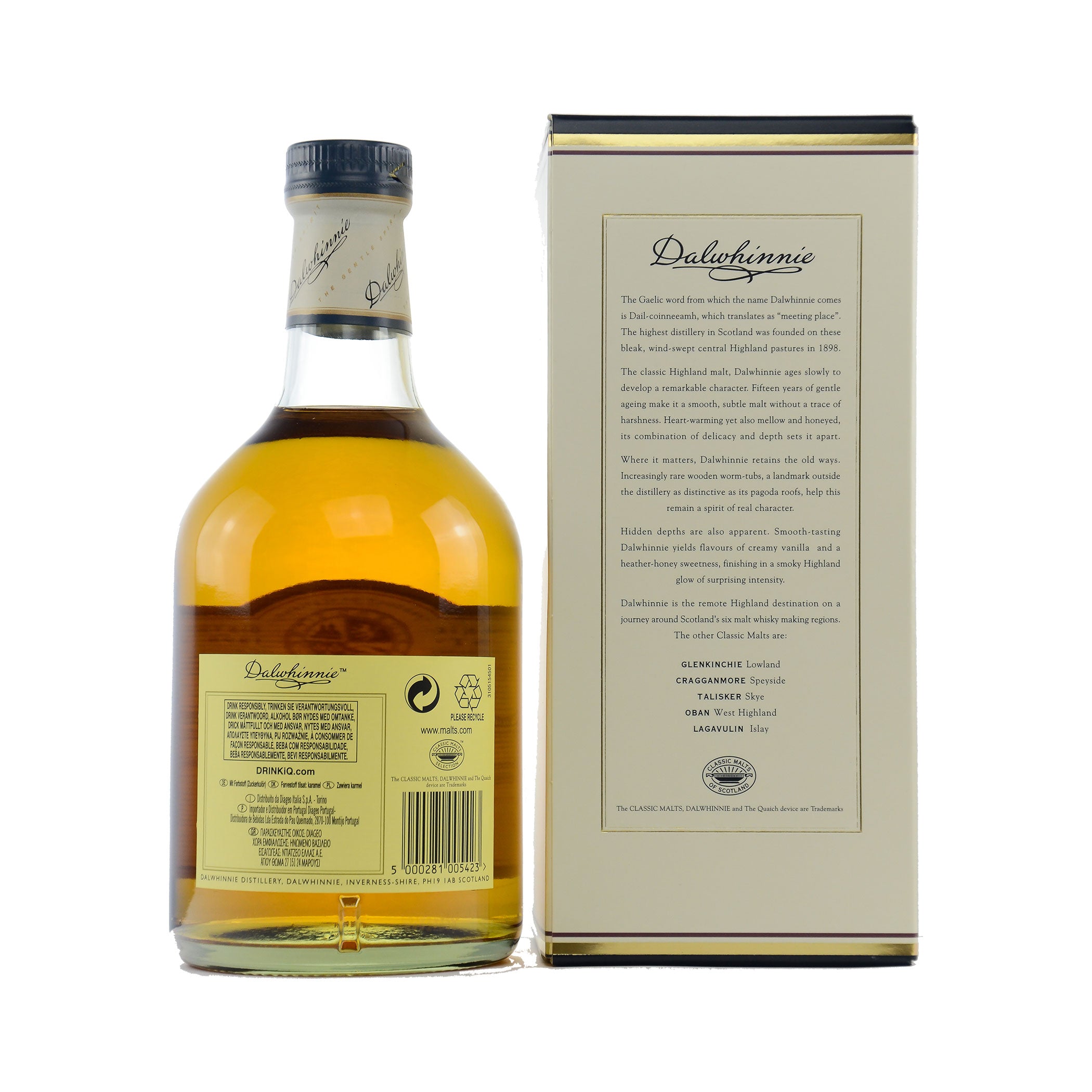 Dalwhinnie 15 Years Old - Highland Single Malt - Neuware Umkarton leicht beschädigt