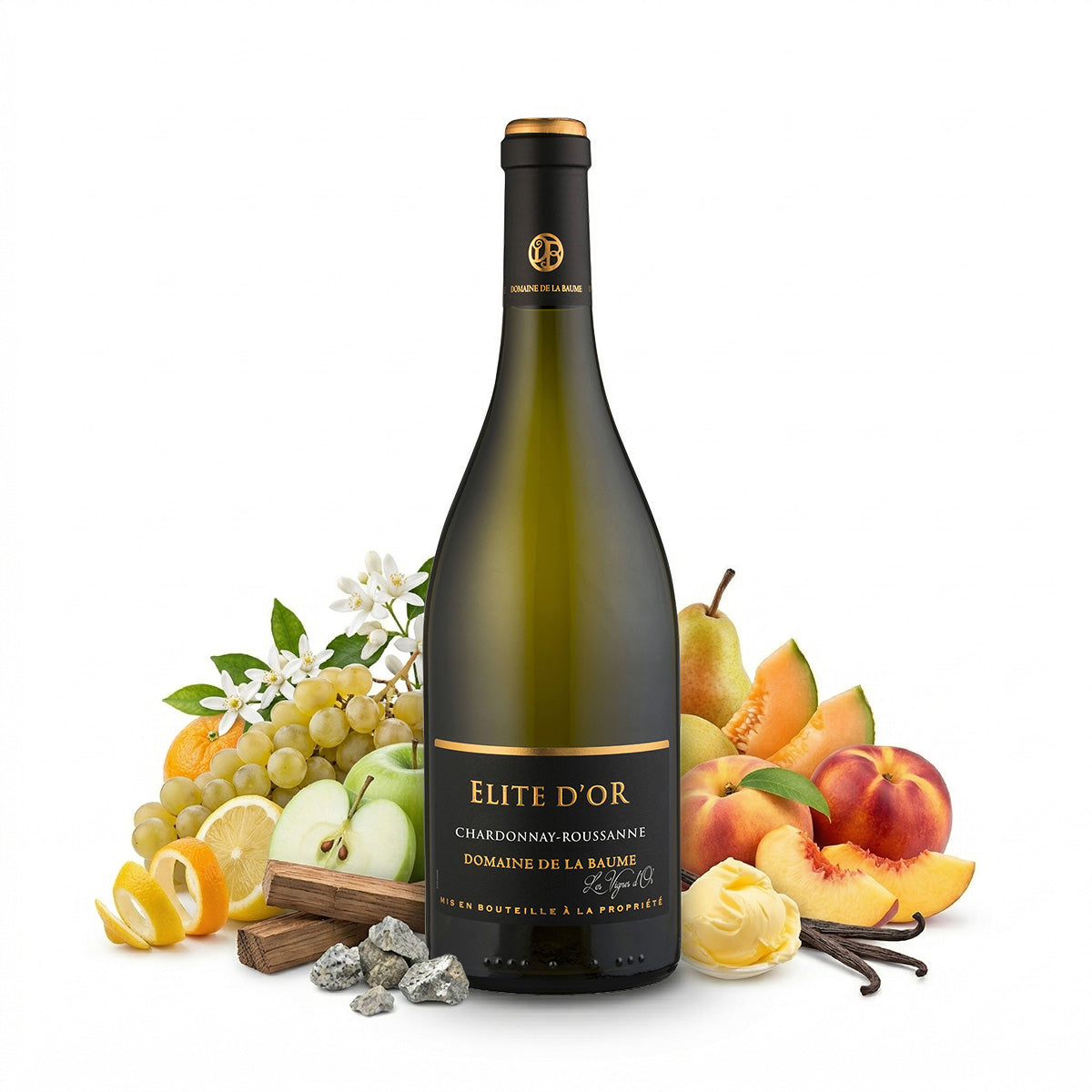 Domaine de la Baume Elite d'Or Chardonnay, Roussanne 2024 0,75 L 14,5 % vol.
