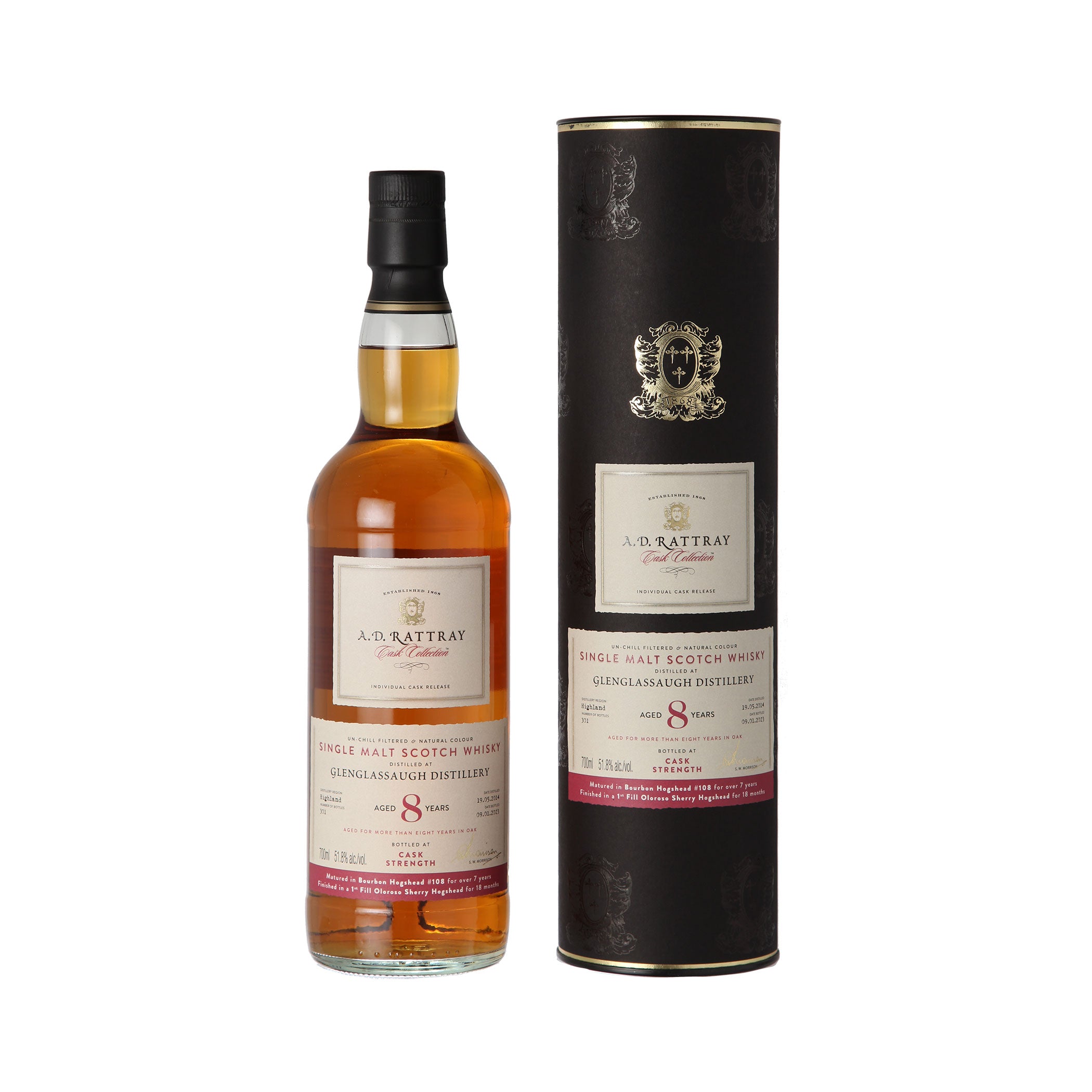 Glenglassaugh 2014/2023 8 Jahre - Oloroso Sherry Finish - A.D. Rattray  - Single Malt Scotch Whisky
