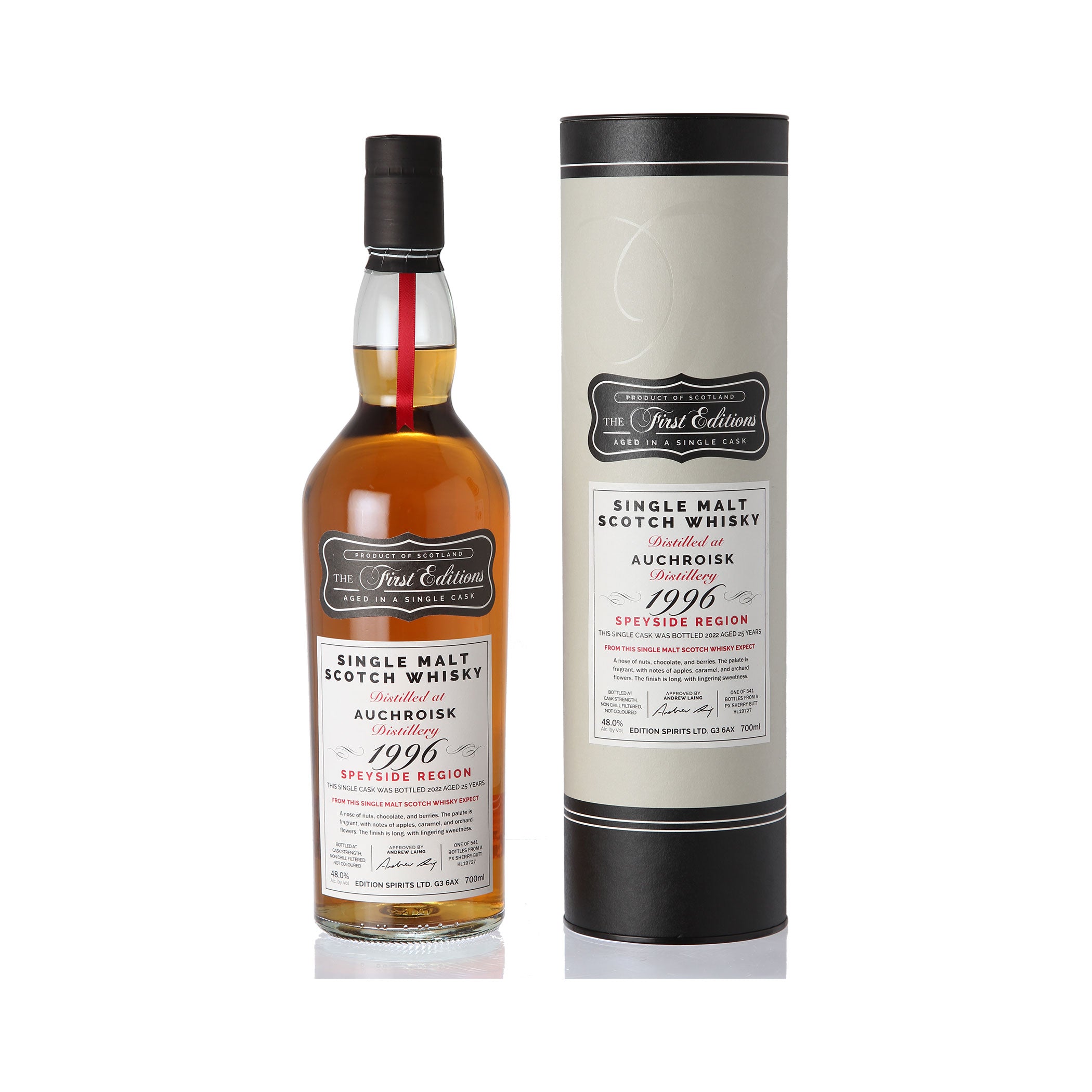 Auchroisk, First Editions, 1996, 25 Jahre, PX Sherry Butt