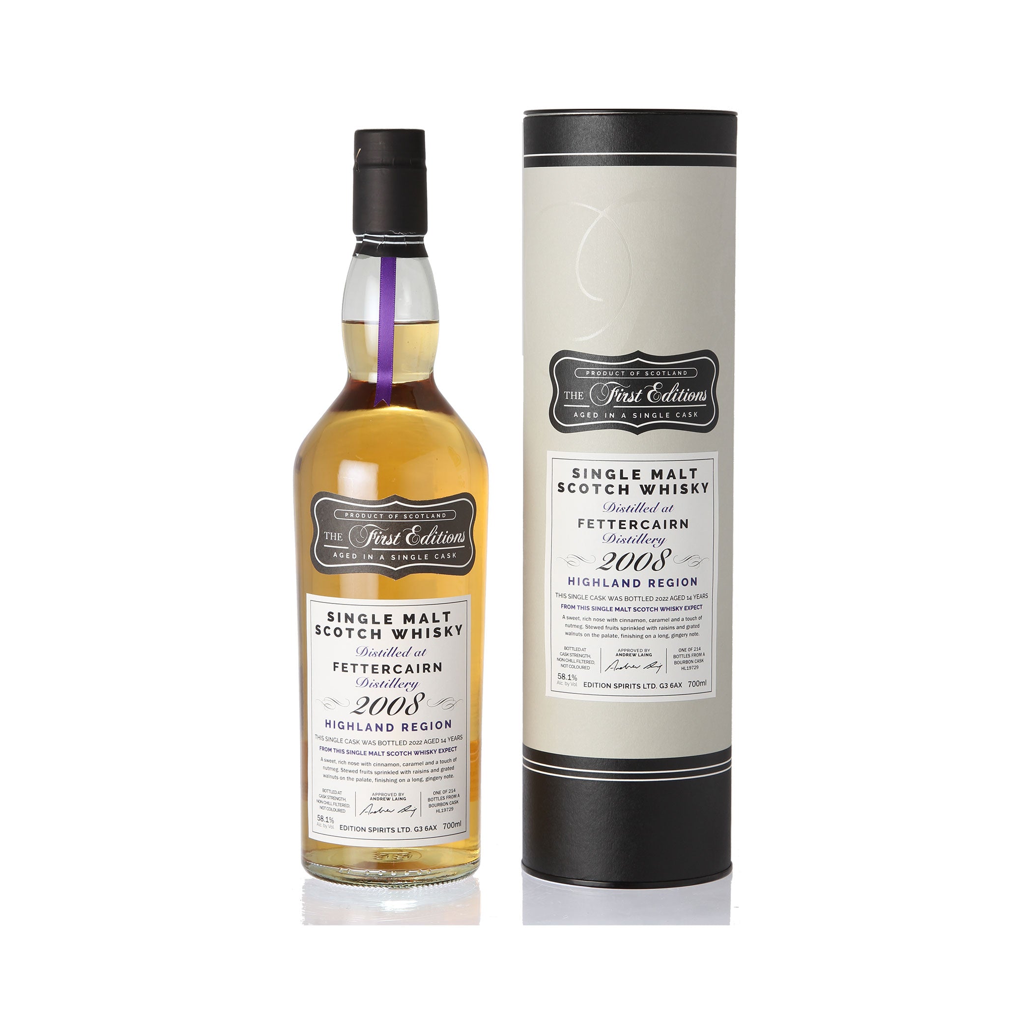Fettercairn - The First Editions - 2008/2022 14 Jahre Bourbon Cask Single Malt Scotch Whisky