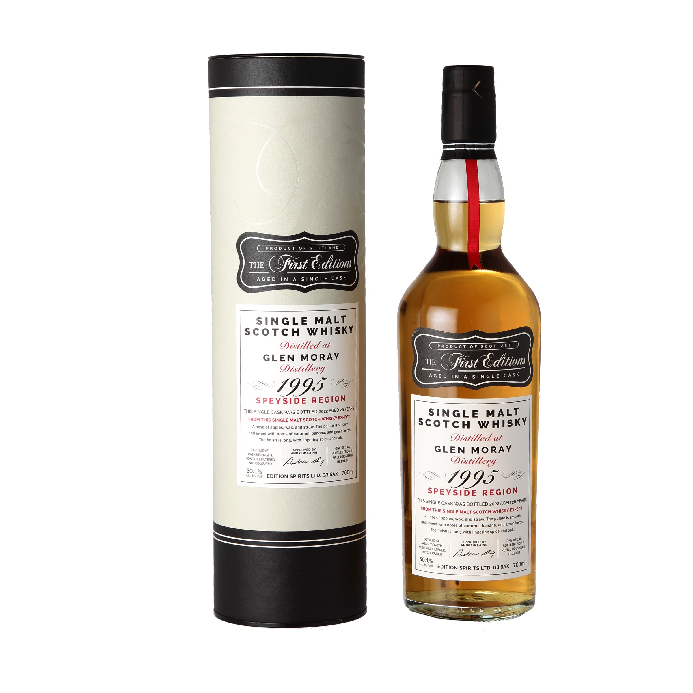 Glen Moray, 1995, 26 y.o., 50,1 %, Refill Hogshead