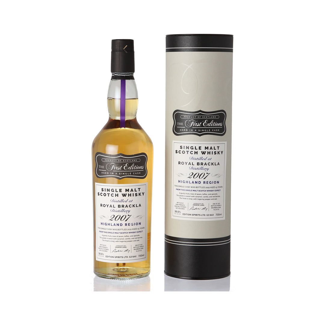 Royal Brackla - The First Editions - 2007/2022 15 Jahre Bourbon Cask Single Malt Scotch Whisky
