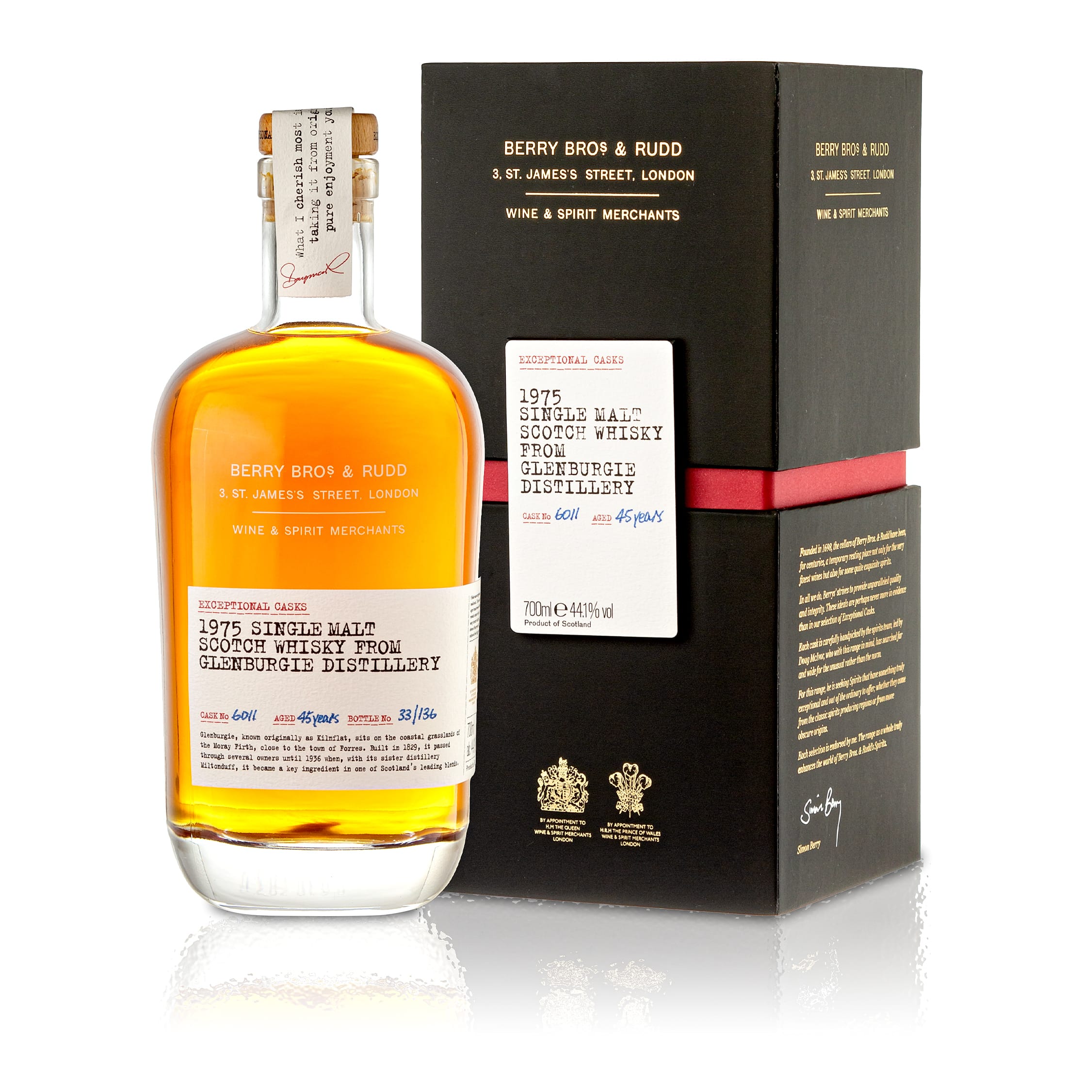 1 Flasche Glenburgie 1975 Cask 6011 Berry Bros Rudd