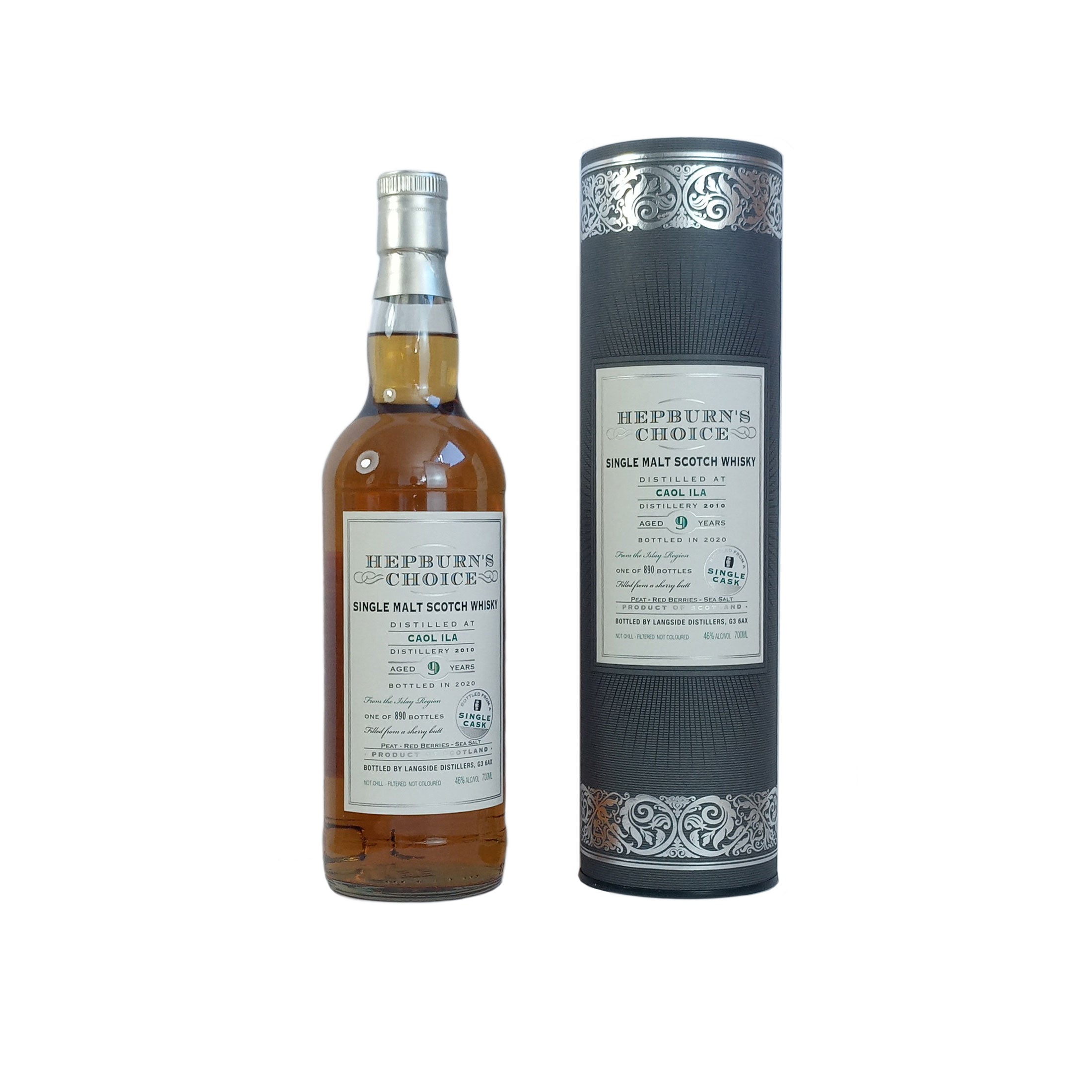 Caol Ila, Hepburn's Choice, sherry finish, 2010, 9 Years Old, 46%
