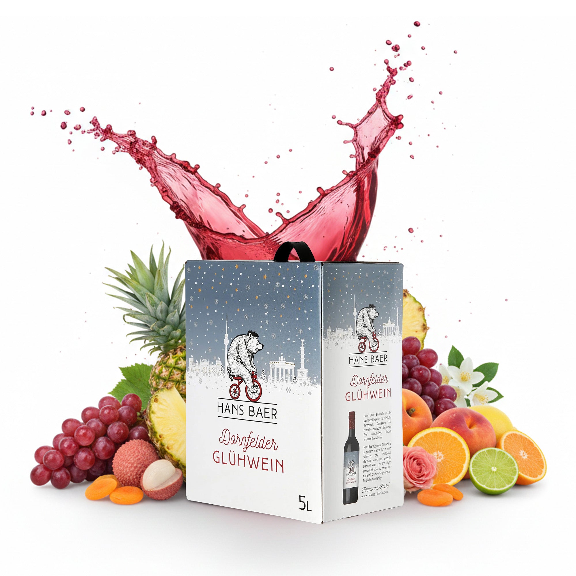 Dornfelder Glühwein aus deutschem Rotwein - HANS BAER - Bag-in-Box