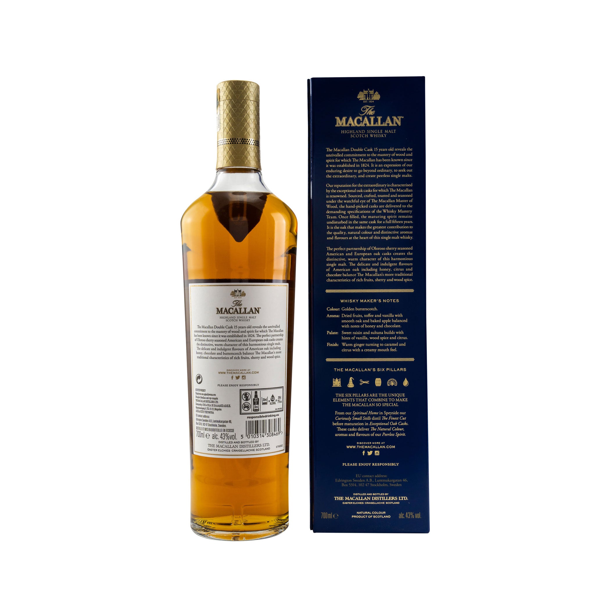The Macallan 15 Jahre Double Cask 43% Fine Oak Highland Malt in GP
