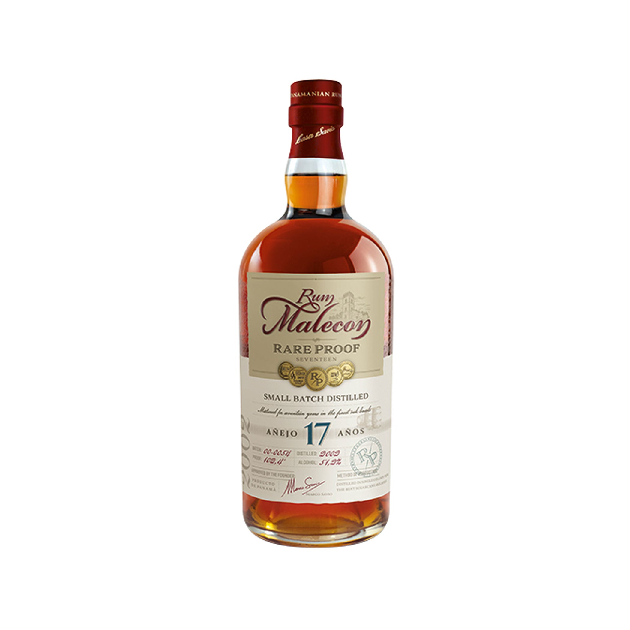 Rum Malecon Rare Proof 17 YO 51.2% Rum from Panama
