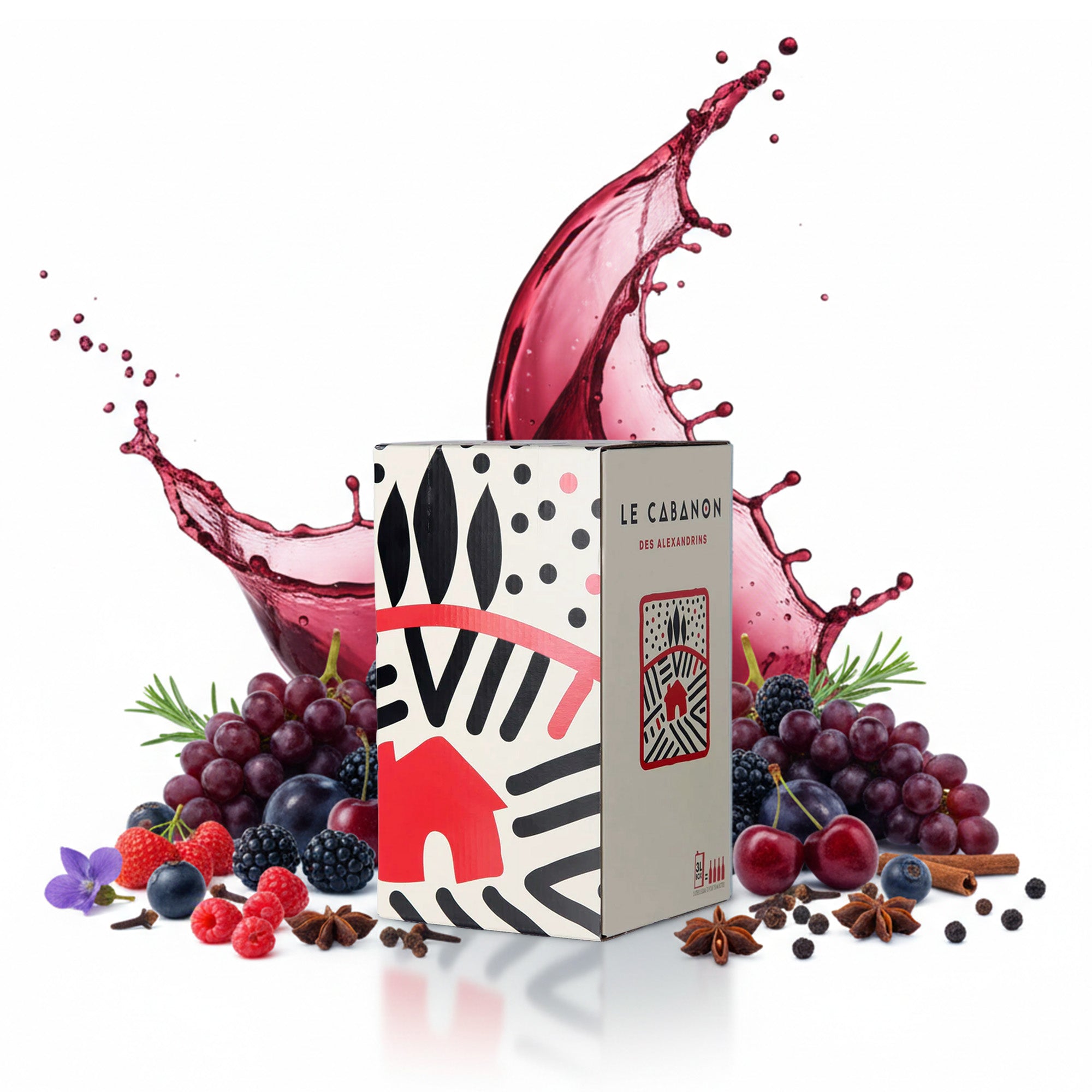 Maison Les Alexandrins Le Cabanon Rouge Rotwein trocken Bag-in-Box 3L
