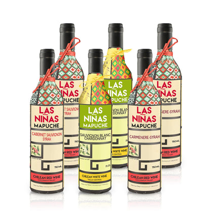 Feinste-Weine Las Niñas MAPUCHE Probierpaket – Rot- und Weißweine aus Chile (6x0,75l)