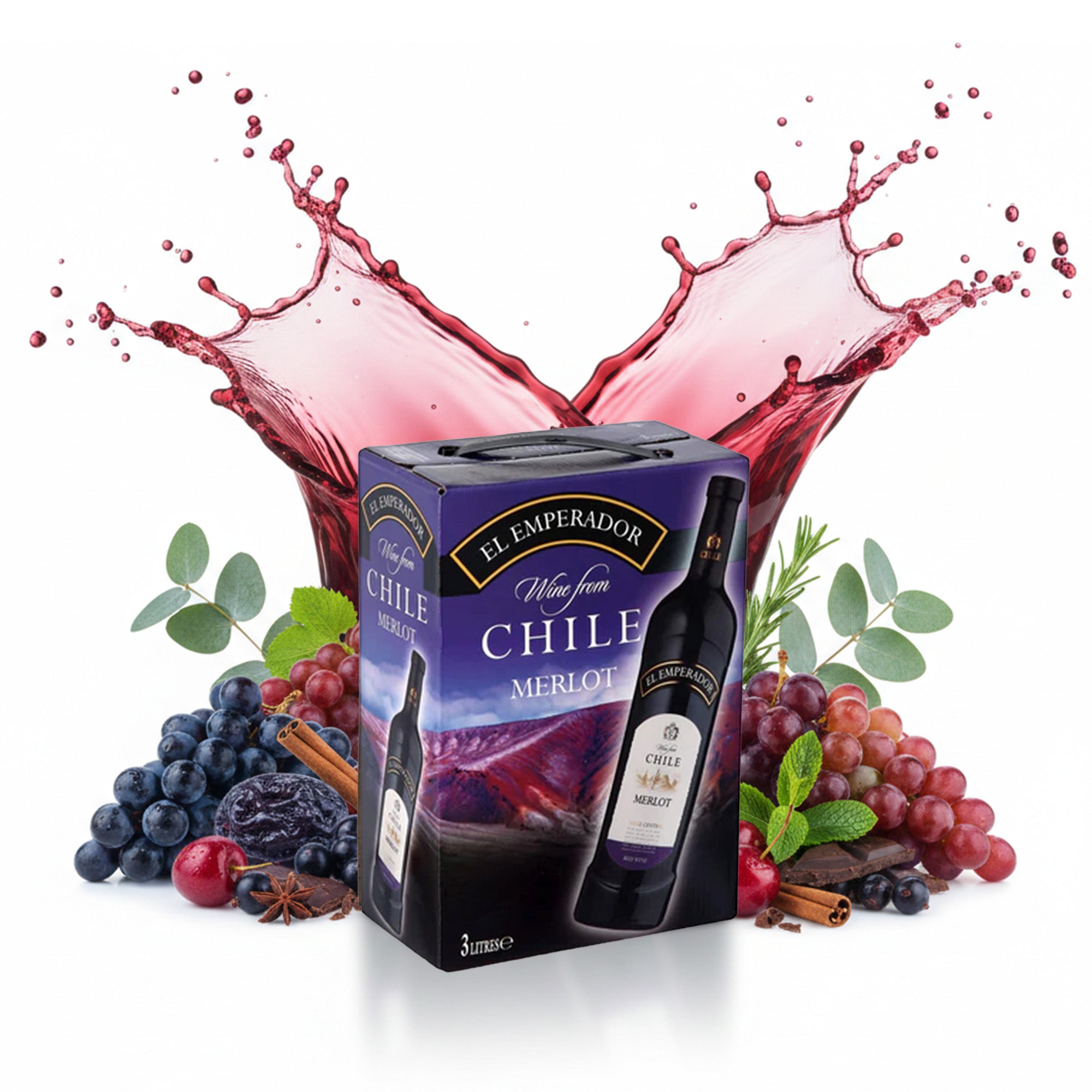 Merlot - El Emperador - Bag-in-Box 3L - Rotwein trocken aus Chile