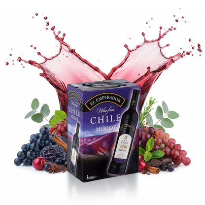 Merlot - El Emperador - Bag-in-Box 3L - Dry Red Wine from Chile