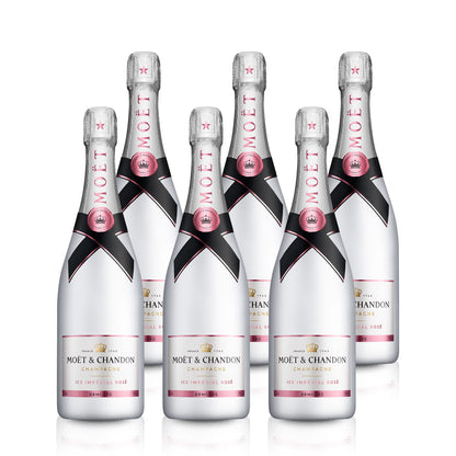 6 Flaschen Moët & Chandon Ice Impérial Rosé Champagner