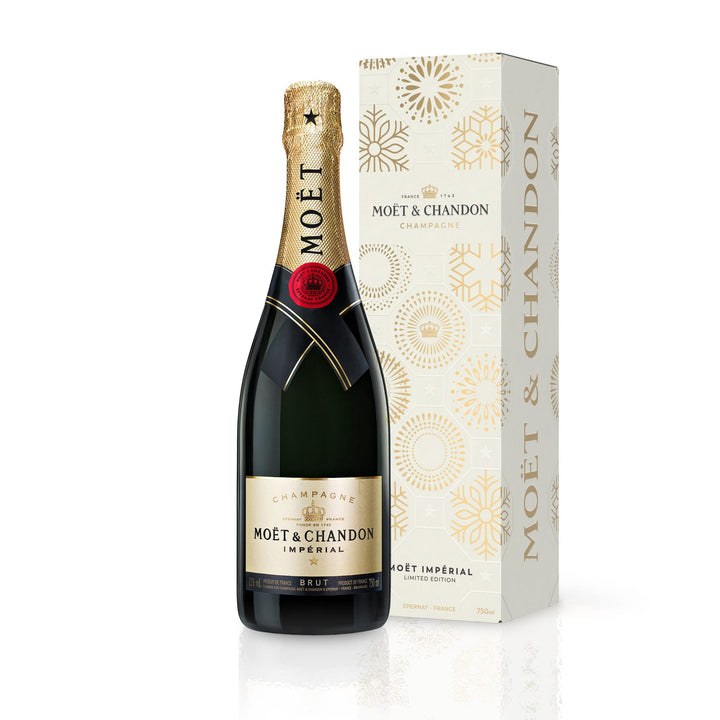 Moët &amp; Chandon Impérial Champagner in Weihnachtsgeschenkbox