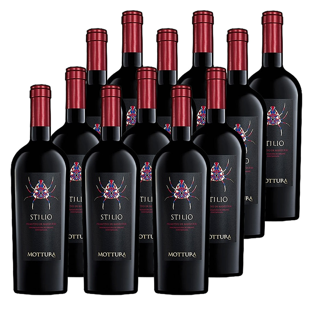 Mottura Stilio Primitivo di Manduria DOC 2023 trocken Apulien Süditalien (12 x 0,75L)