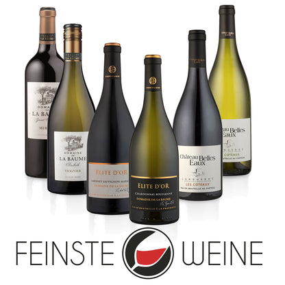 Weinselektion 'Languedoc' – Probierpaket mit 6 x 0,75 l trockenen französischen Weiß- und Rotweinen