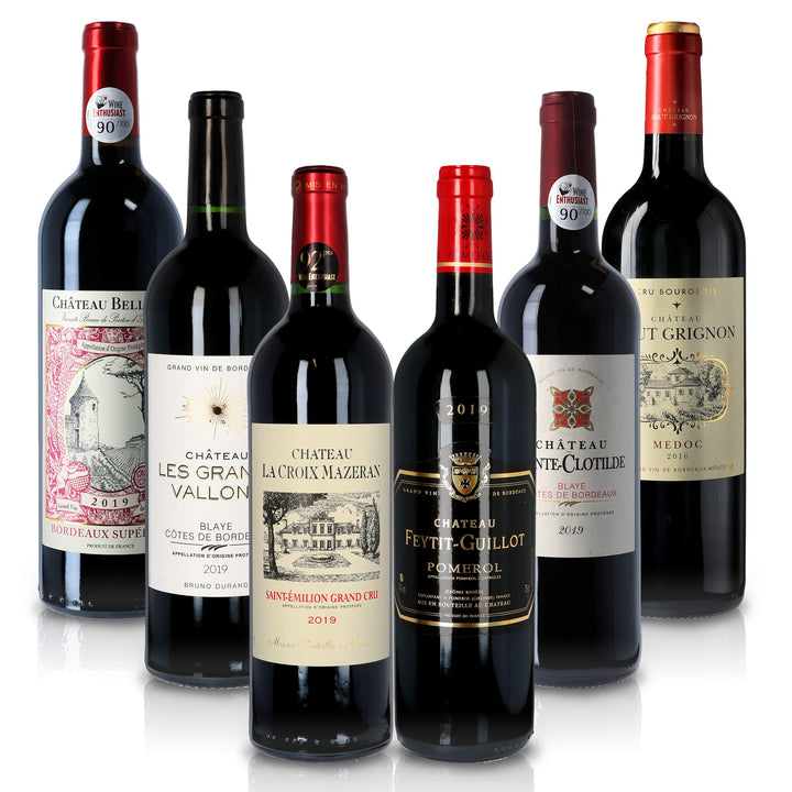 Finest Wines - 88-92 Pts Bordeaux Wine Selection - 6 Excellent Red Wines - 88 Points and More