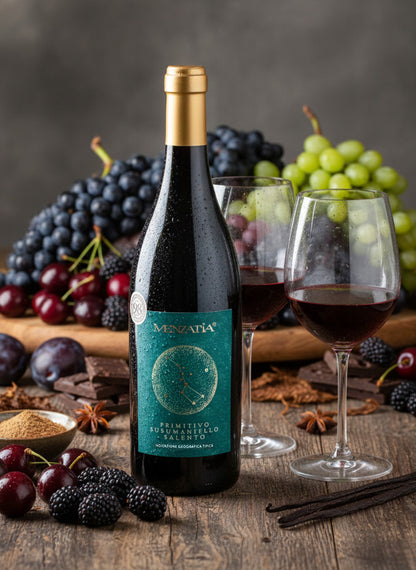 Menzatia Primitivo Susumaniello Salento IGT Rotwein Fruchtig 13,5% vol 0,75 L
