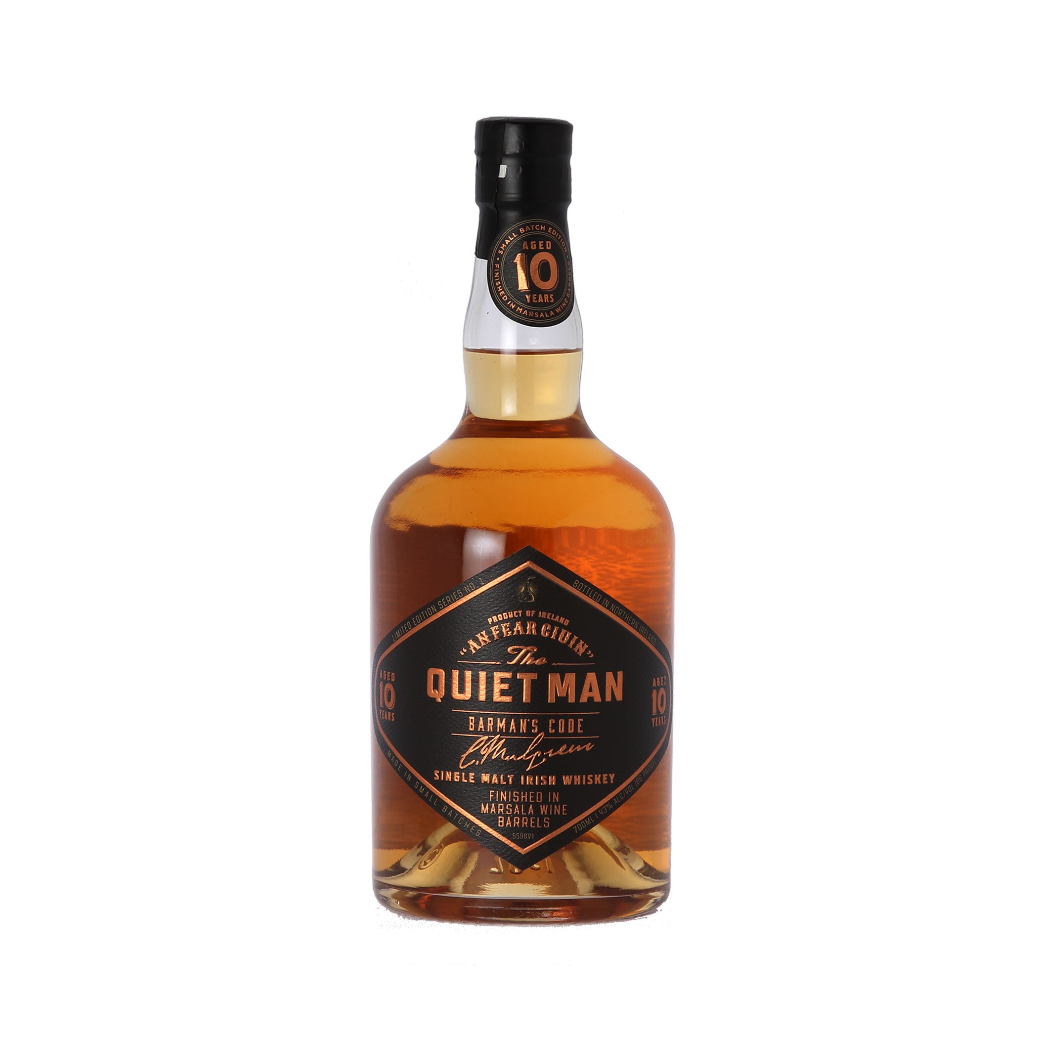 The Quiet Man - Barman's Code - 10 Jahre - Limited Edition Irish Single Malt