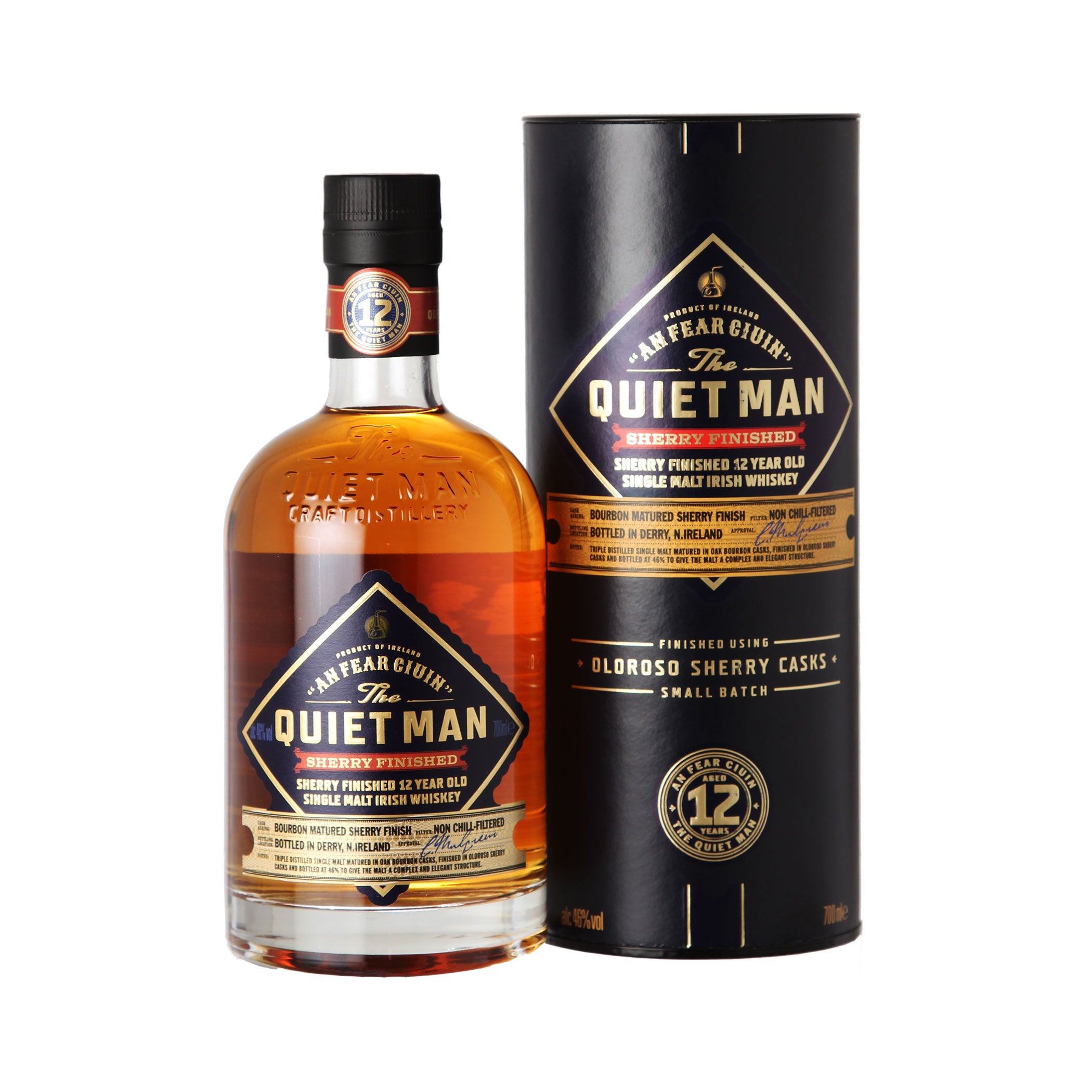 The Quiet Man - 12 Jahre  - Small Batch Sherry Finished - Irish Single Malt Whisky