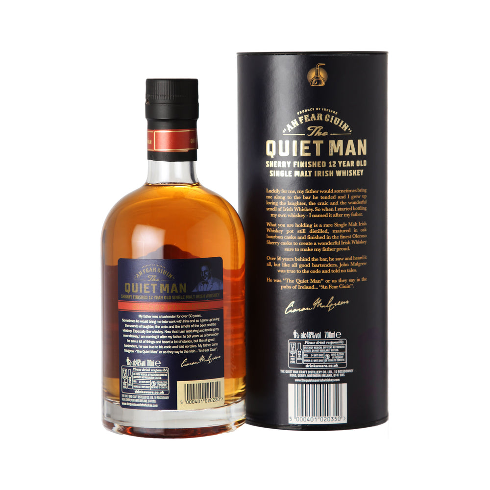 The Quiet Man - 12 Years Old - Small Batch Sherry Finished - Irish Single Malt Whiskey