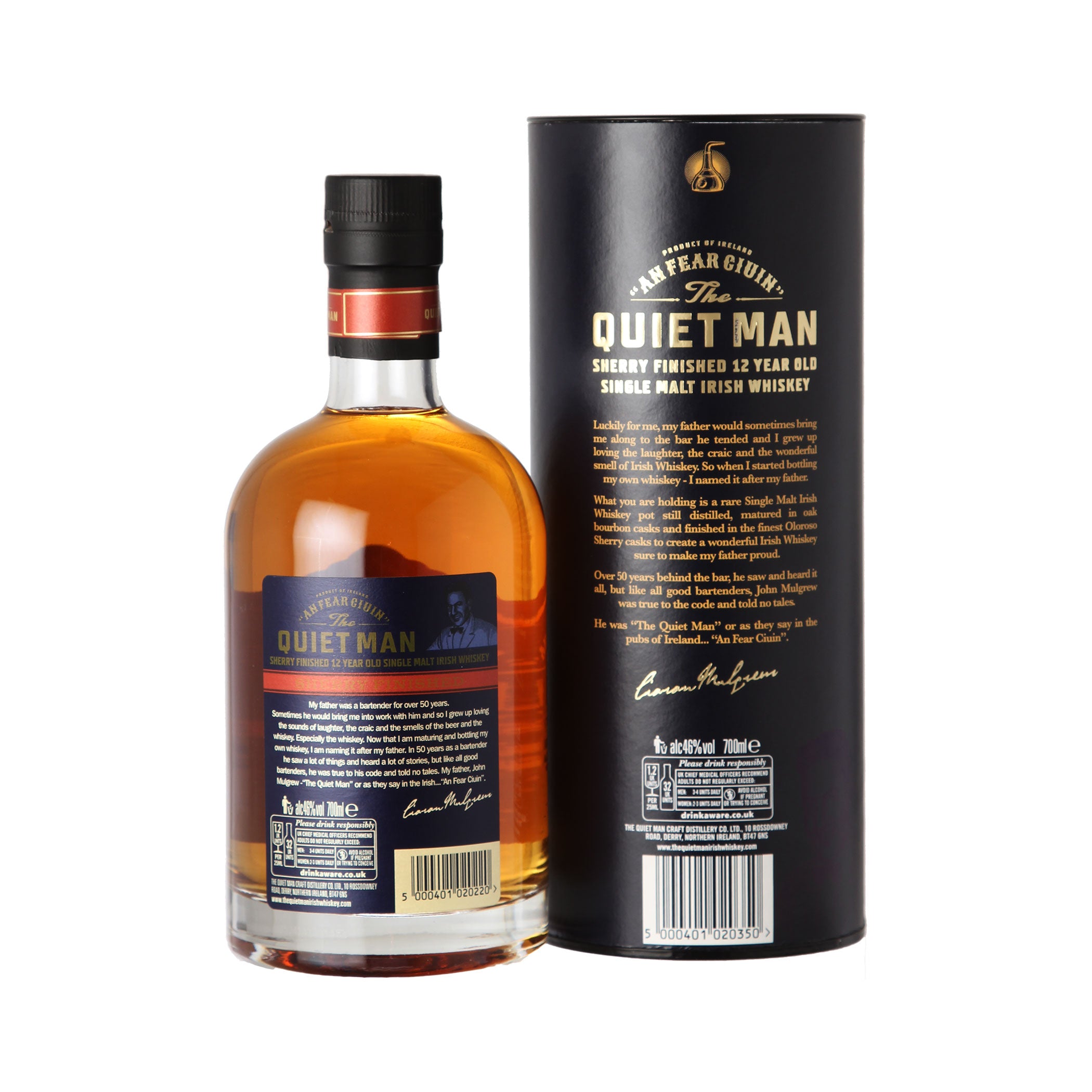 The Quiet Man - 12 Jahre  - Small Batch Sherry Finished - Irish Single Malt Whisky