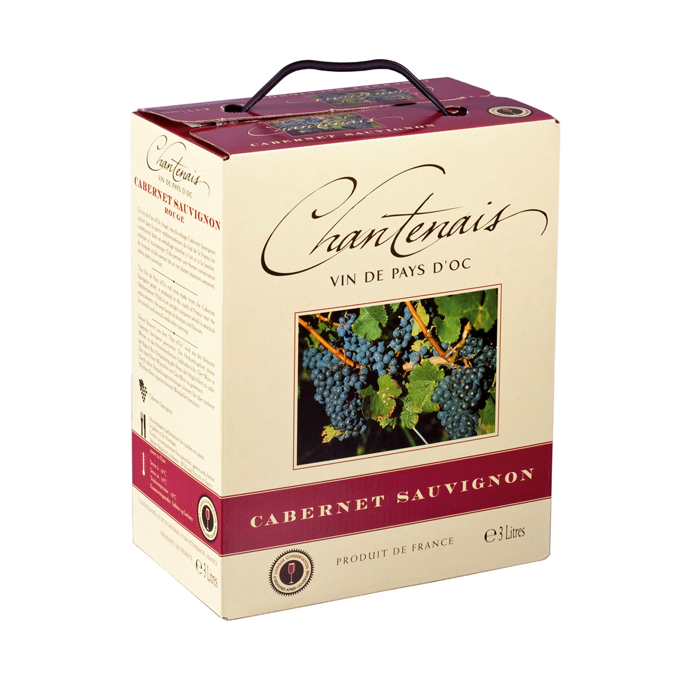 BIB 4 er Set Rot/Weiss/Rose -Cabernet-Sauvignon, Merlot, Cinsault, Sauvignon - Bag in Box Probierpaket