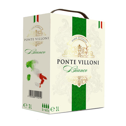 Bag-in-Box Italienischer Weißwein lieblich BiB 3L - Ponte Villoni, Italien
