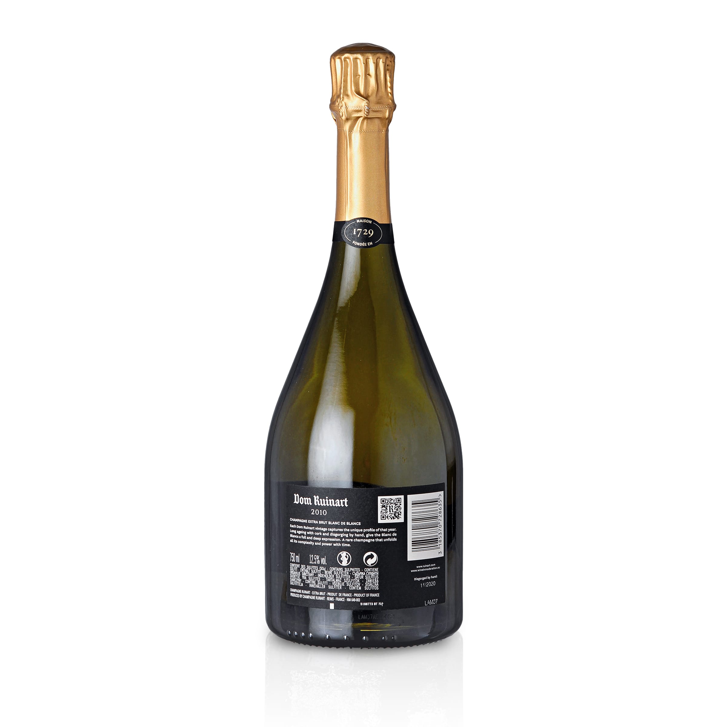 Dom Ruinart Blanc de Blancs 2010 Champagner (0,75 l) mit Geschenkpackung