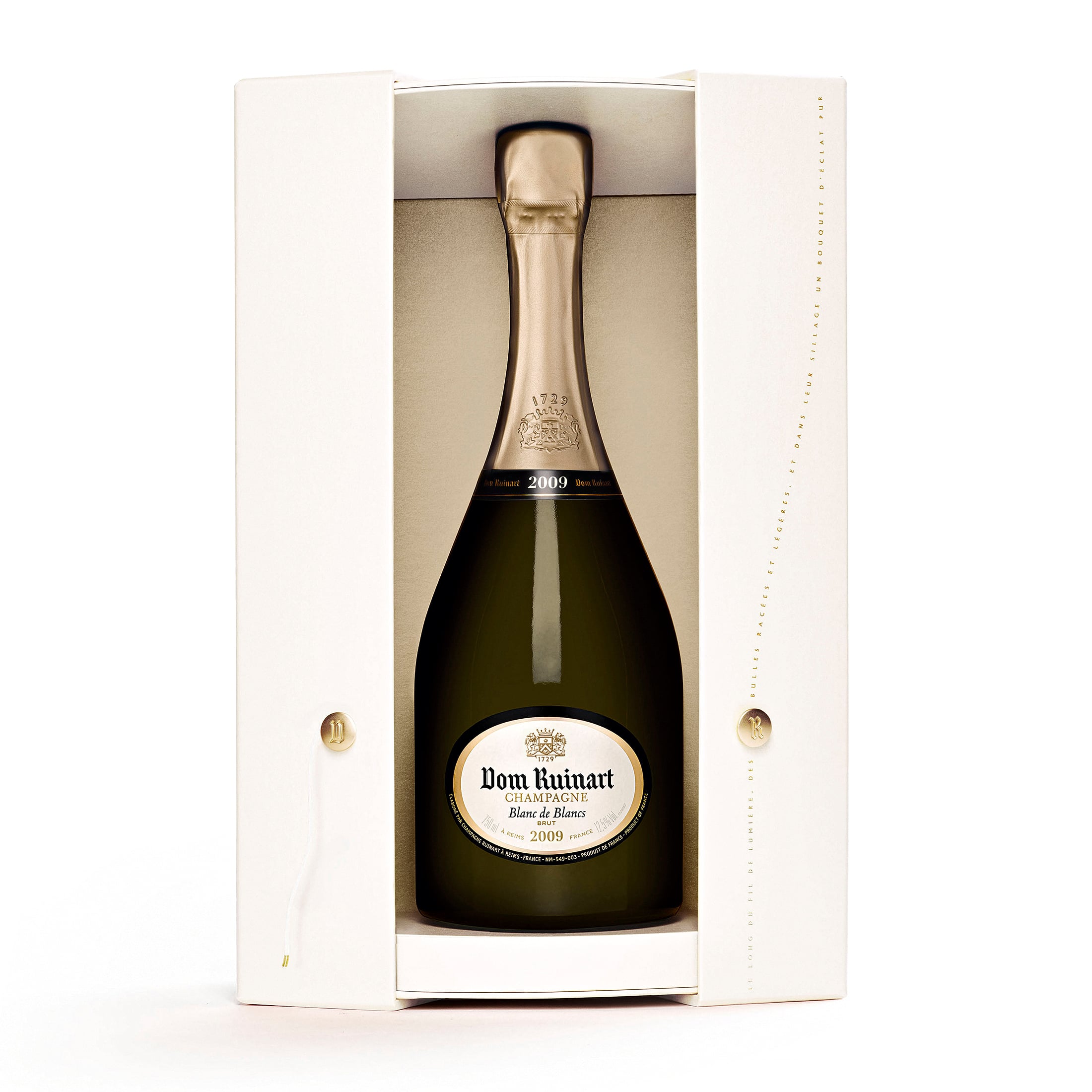 Dom Ruinart Blanc de Blancs 2009 Champagne (0.75 L) with gift box