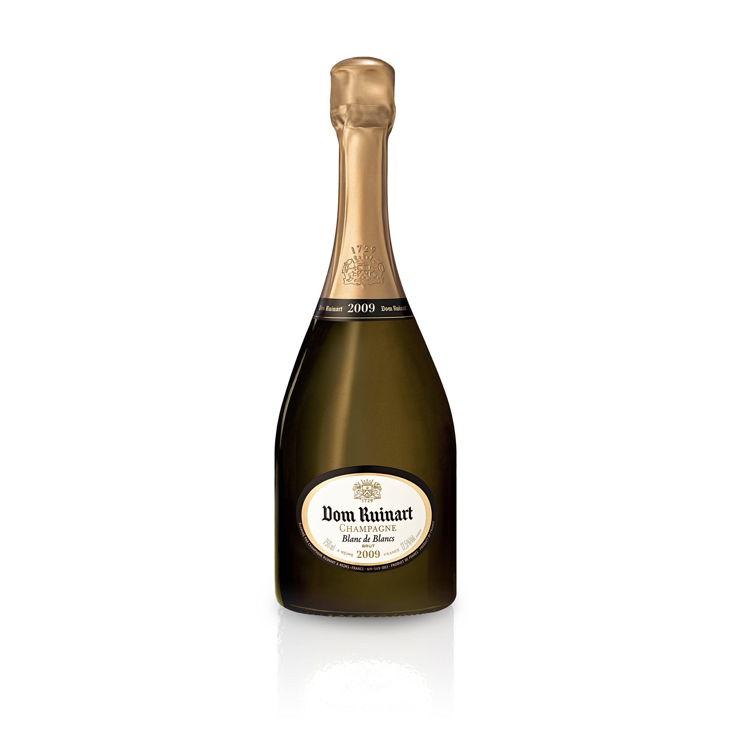 Dom Ruinart Blanc de Blancs 2009 Champagne (0.75 L) with gift box