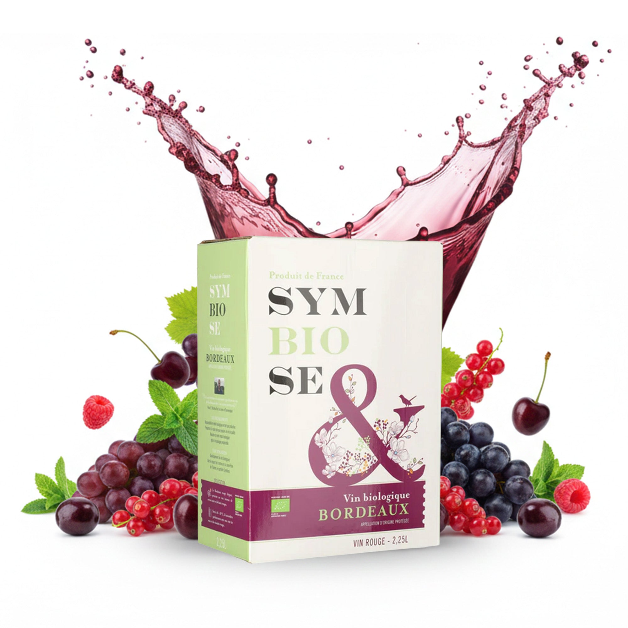 Symbiose BIO Bordeaux AOP Rotwein trocken - Cabernet Sauvignon Merlot Bag-in-Box 2,25 l