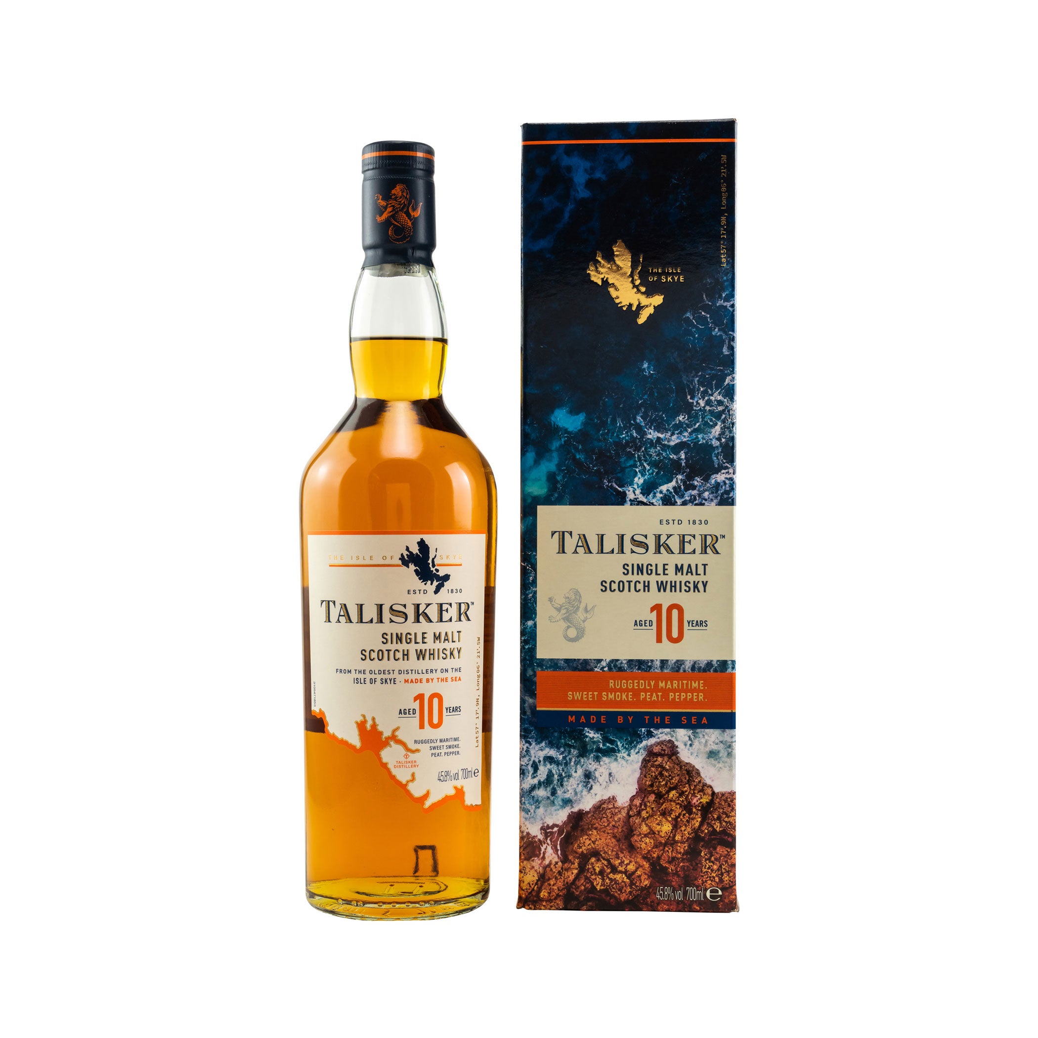 Talisker 10 Jahre Islay Single Malt Scotch Whisky in Geschenkbox