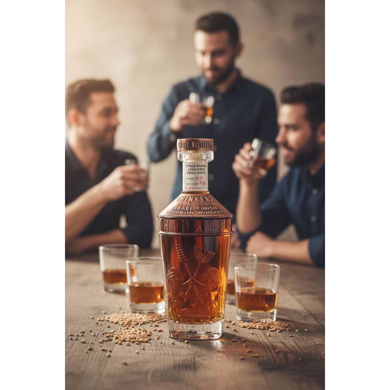 Thinkers Dew of B'Dolah Bourbon Whiskey - 700ml, 47% vol – Flavors of Vanilla, Toffee & Chocolate