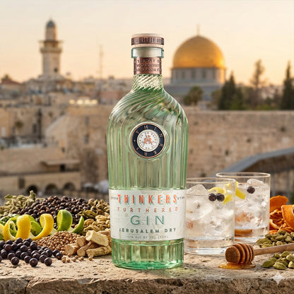 Thinkers Premium Jerusalem Gin - Handcrafted with Botanicals – 700ml, 42% vol