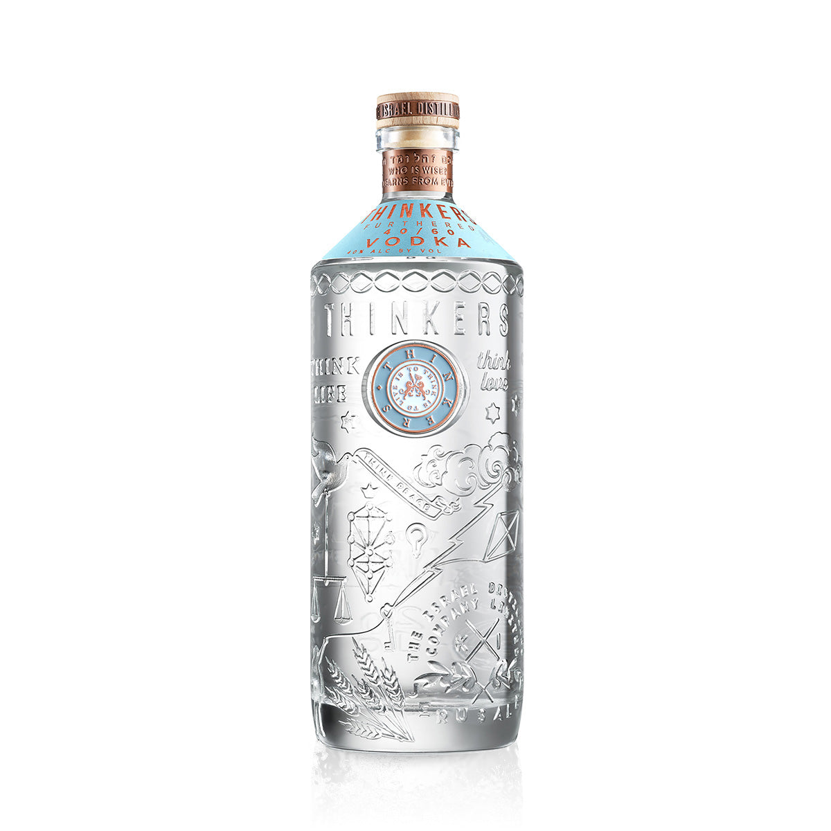 Thinkers Vodka 40-60 - velvety smooth premium vodka made from red winter wheat - 700ml, 40% vol