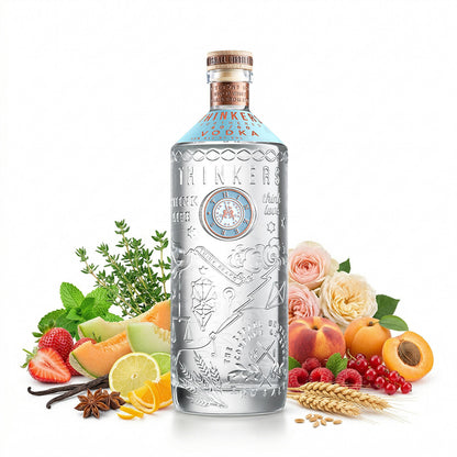 Thinkers Vodka 40-60 - velvety smooth premium vodka made from red winter wheat - 700ml, 40% vol